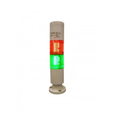 RS PRO 222-2443 Red/Green Buzzer Signal Tower, 2 Lights, 24 V ac/dc, Screw Mount