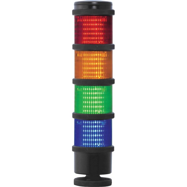 RS PRO 220-5054 Red/Green/Amber/Blue Signal Tower, 4 Lights, 24 V