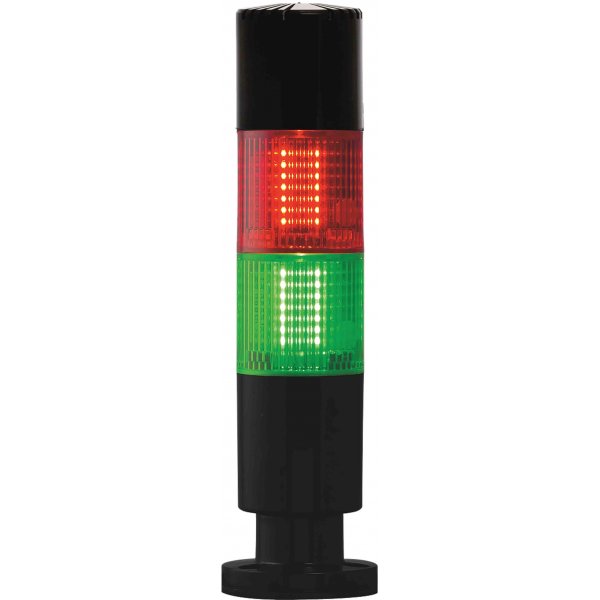 RS PRO 220-5035 Red/Green Buzzer Signal Tower, 2 Lights, 24 V, Screw Mount