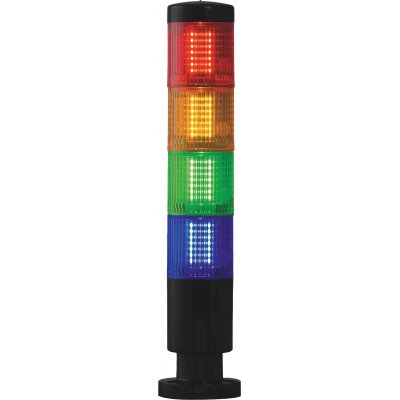 RS PRO 220-5037 Red/Green/Amber/Blue Signal Tower, 4 Lights, 24 V, Screw Mount