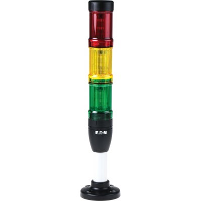 Eaton 171296 SL4-100-L-RYG-24LED Red/Yellow/Green Signal Tower, 3 Lights, 24 V ac/dc, Base Mount