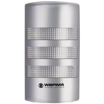 Werma 691.400.55 Clear Buzzer Signal Tower, 3 Lights, 24 V, Wall Mount