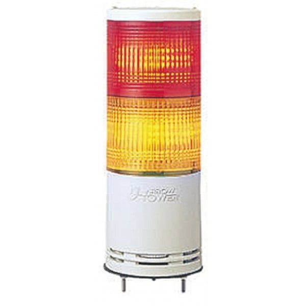 Schneider Electric XVC4B2K Harmony XVC4 Series Red/Amber Signal Tower, 2 Lights, 24 V ac/dc