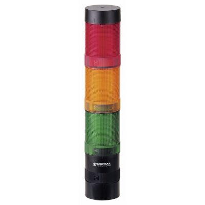 Werma 639.300.01 Red/Green/Yellow Signal Tower, 3 Lights, 24 V, Base Mount, Wall Mount