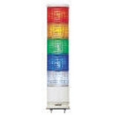 Schneider Electric XVC6B5K Red/Green/Amber/Blue/Clear Signal Tower, 5 Lights, 24 V ac/dc, Surface Mount