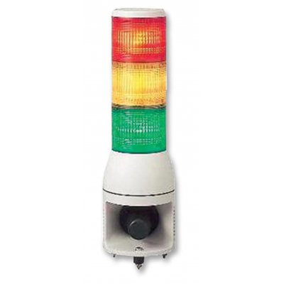 Schneider Electric XVC1M3SK Orange, Red, Red/Green/Orange Buzzer Signal Tower, 3 Lights, 100 → 240 V
