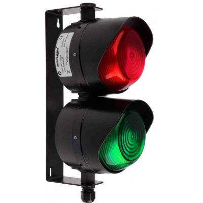 Moflash LED-TL-03-02-04 Green, Red LED Beacon, 2 Lights, 35 → 85 V, Bracket Mount