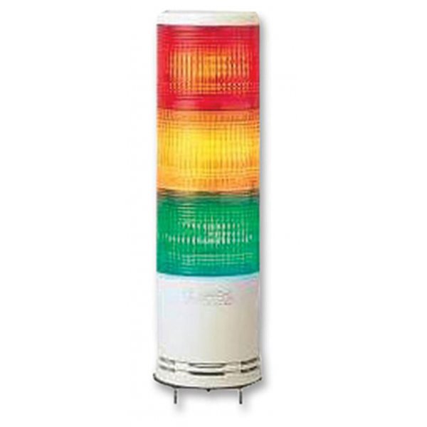 Schneider Electric XVC1M3K Orange, Red, Red/Green/Orange Signal Tower, 3 Lights, 100 → 240 V ac,