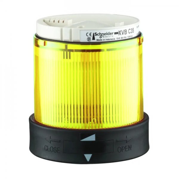 Schneider Electric XVBC2B8D Yellow Steady Effect Beacon Unit, 24 V, LED Bulb