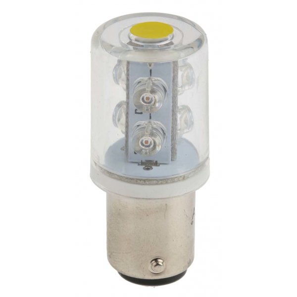 RS PRO 209-282 Yellow Steady Effect Lamp, 24 V ac/dc, LED Bulb