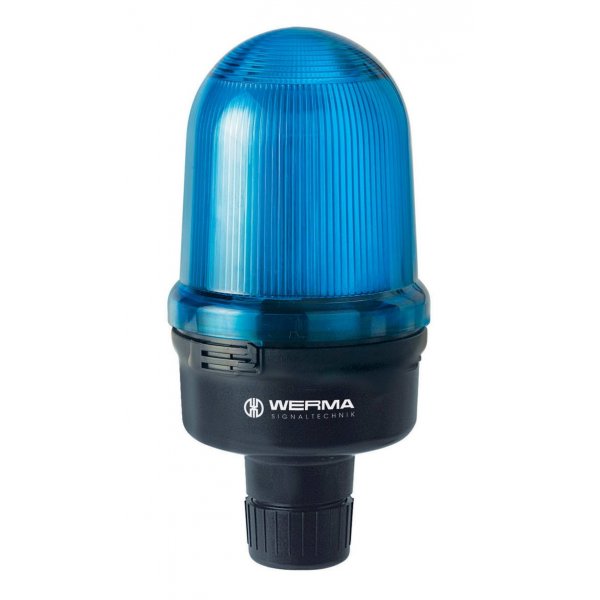 Werma 829.557.55 Blue Continuous lighting Beacon, 24 V, Tube Mounting, LED Bulb
