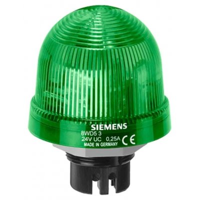Siemens 8WD5320-5DC Green Rotating Beacon, 24 V ac/dc, Bayonet Mount, LED Bulb