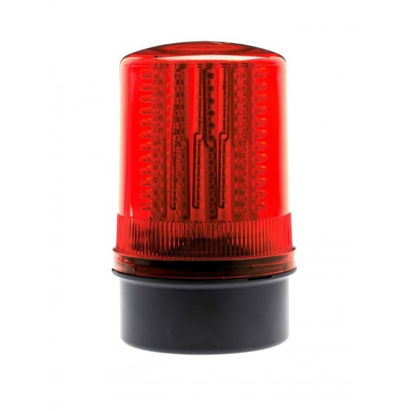 Moflash LED201-02-02 Red Multiple Effect Beacon, 24 V dc, Box Mount, Surface Mount, LED Bulb