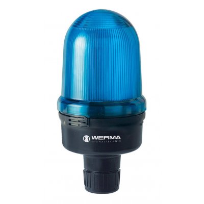 Werma 829.517.68 Blue Rotating Beacon, 115 → 230 V, Tube Mounting, LED Bulb