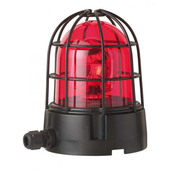 Werma 839.160.75 Red Rotating Beacon, 24 V, Base Mount, Incandescent Bulb