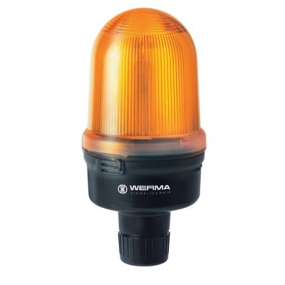 Werma 829.317.68 Yellow Rotating Beacon, 115 → 230 V, Tube Mounting, LED Bulb