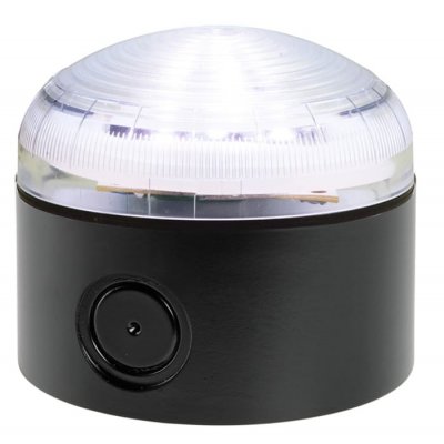 RS PRO 222-2456 Clear Steady Beacon, 12 V ac/dc, 24 V ac/dc, Screw Mount, LED Bulb