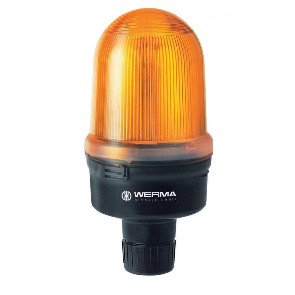 Werma 829.357.55 Yellow Continuous lighting Beacon, 24 V, Tube Mounting, LED Bulb