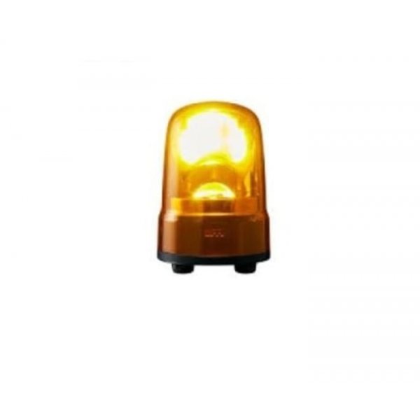 Patlite SKH-M2T-Y Amber Rotating Beacon, 100→ 240 VAC, Base Mount, LED Bulb