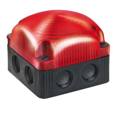 Werma 853.110.66 Red Flashing Beacon, 48 V, Base Mount/ Wall Mount, LED Bulb