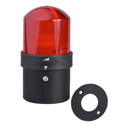 Schneider Electric XVBL0G4 Red Steady Beacon, 120 V ac, Base Mount, LED Bulb