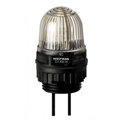 Werma 231.400.68 Clear Continuous lighting Beacon, 230 V, Built-in Mounting, LED Bulb