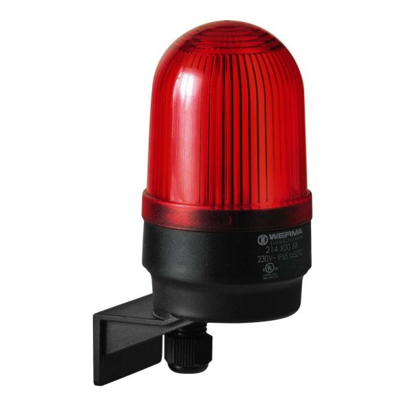 Werma 215.100.67 Red Flashing Beacon, 115 V, Wall Mount, Xenon Bulb