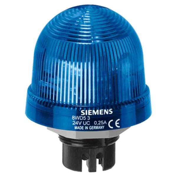 Siemens 8WD5300-1AF Blue Steady Beacon, 12 → 230 V ac/dc, Bayonet Mount, LED Bulb