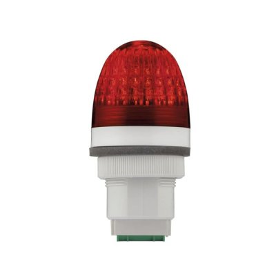 RS PRO 222-2437 Red Steady Beacon, 12 V ac/dc, 24 V ac/dc, Panel Mount, LED Bulb
