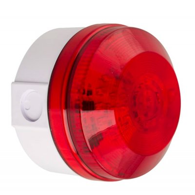 Moflash LED195-01WH-02 Red Flashing Beacon, 8 → 20 V ac/dc, Surface Mount, Wall Mount, LED Bulb