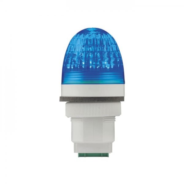 RS PRO 222-2436 Blue Steady Beacon, 12 V ac/dc, 24 V ac/dc, Panel Mount, LED Bulb