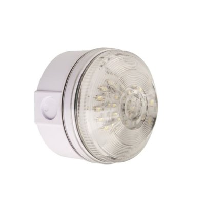 Moflash LED195-02WH-SB-05 White Multiple Effect Beacon, 20 → 30 V, Box Mount, Wall Mount, LED Bulb