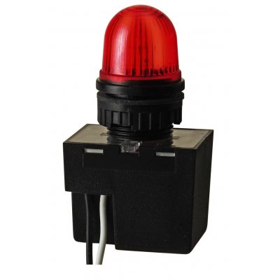 Werma 232.100.55 Red Flashing Beacon, 24 V, Built-in Mounting, Xenon Bulb