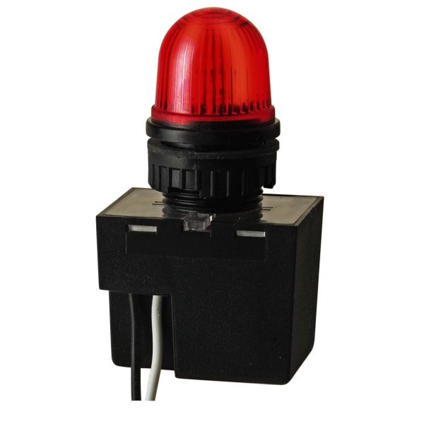 Werma 232.100.55 Red Flashing Beacon, 24 V, Built-in Mounting, Xenon Bulb