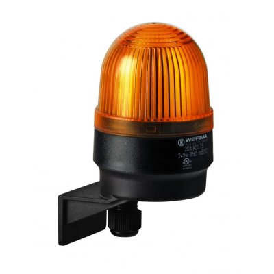 Werma 204.300.68 Yellow Continuous lighting Beacon, 230 V, Wall Mount, LED Bulb