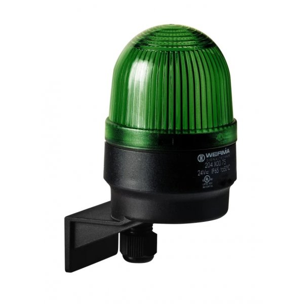 Werma 204.200.68 Green Continuous lighting Beacon, 230 V, Wall Mount, LED Bulb