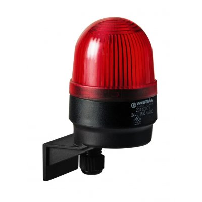 Werma 204.100.67 Red Continuous lighting Beacon, 115 V, Wall Mount, LED Bulb