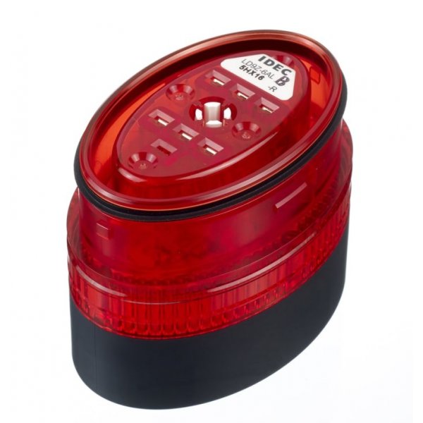 Idec LD9Z-6ALB-R Red Multiple Effect Beacon, 24 V ac/dc, Wall Mount, LED Bulb