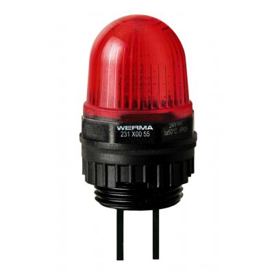 Werma 231.100.67 Red Continuous lighting Beacon, 115 V, Built-in Mounting, LED Bulb