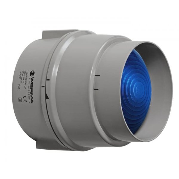 Werma 890.500.00 Blue Continuous lighting Beacon, 12 → 230 V, Base Mount/ Wall Mount