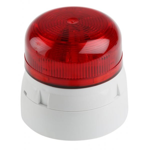 Klaxon QBS-0027 Red Flashing Beacon, 230 V ac, Surface Mount, LED Bulb