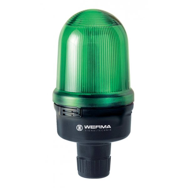 Werma 826.210.00 Green Continuous lighting Beacon, 12 → 230 V, Tube Mounting, Filament Bulb