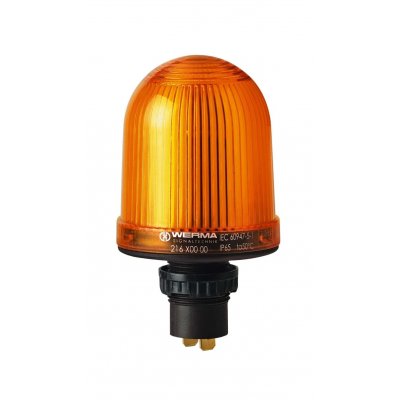 Werma 216.300.00 Yellow Continuous lighting Beacon, 48 V, Built-in Mounting, Filament Bulb