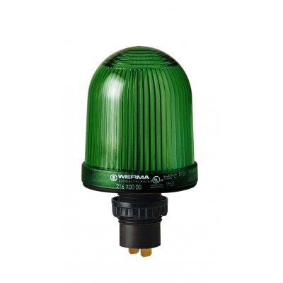 Werma 216.200.00 Green Continuous lighting Beacon, 48 V, Built-in Mounting, Filament Bulb