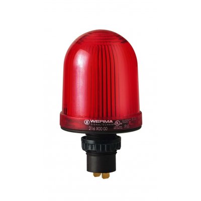 Werma 216.100.00 Red Continuous lighting Beacon, 48 V, Built-in Mounting, Filament Bulb