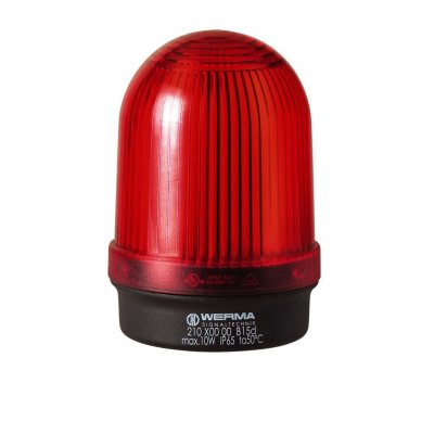 Werma 210.100.00 Red Continuous lighting Beacon, 12 → 230 V, Base Mount, Filament Bulb