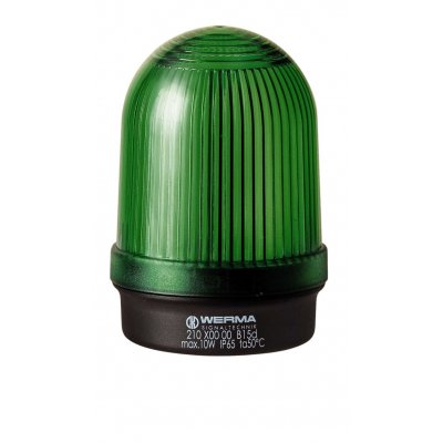 Werma 210.200.00 Green Continuous lighting Beacon, 12 → 230 V, Base Mount, Filament Bulb