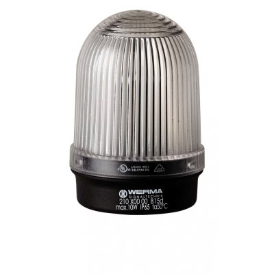 Werma 210.400.00 Clear Continuous lighting Beacon, 12 → 230 V, Base Mount, Filament Bulb