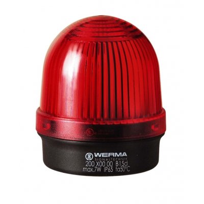 Werma 200.100.00 Red Continuous lighting Beacon, 12 → 230 V, Base Mount, Filament Bulb