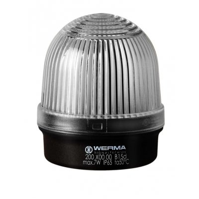 Werma 200.400.00 Clear Continuous lighting Beacon, 12 → 230 V, Base Mount, Filament Bulb